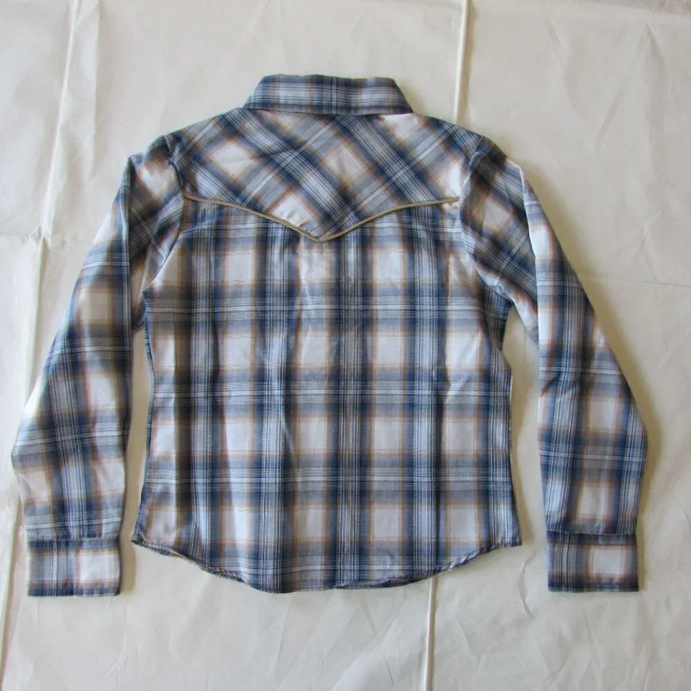 Cumberland Outfitters Ely Cattleman Girl's Plaid Snap Western Shirt